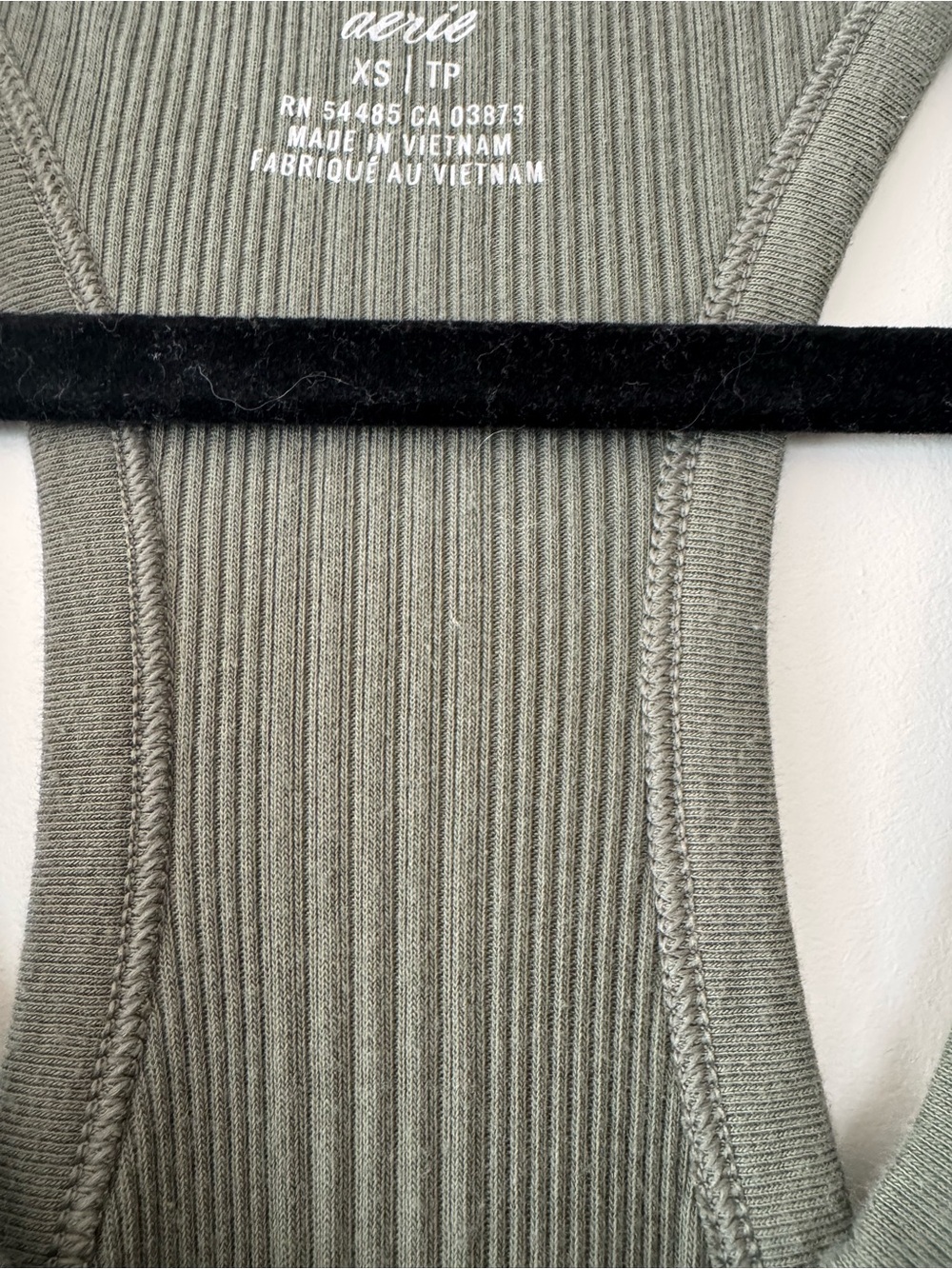 Aerie Ribbed Tank Midi Dress in Olive Green - Picture 4 of 5